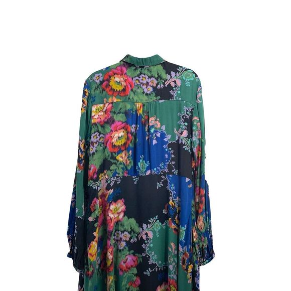 Anthropologie Robin Floral-Print Shirtdress midi dress Size 12 boho‎ spring - Picture 8 of 11